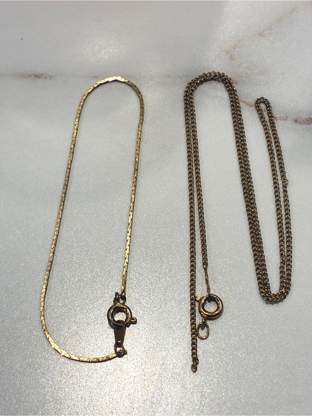 Vintage 10K ESEMCO Gold Chain Necklace Repair + Dainty Bracelet Bundle - Picture 3 of 15